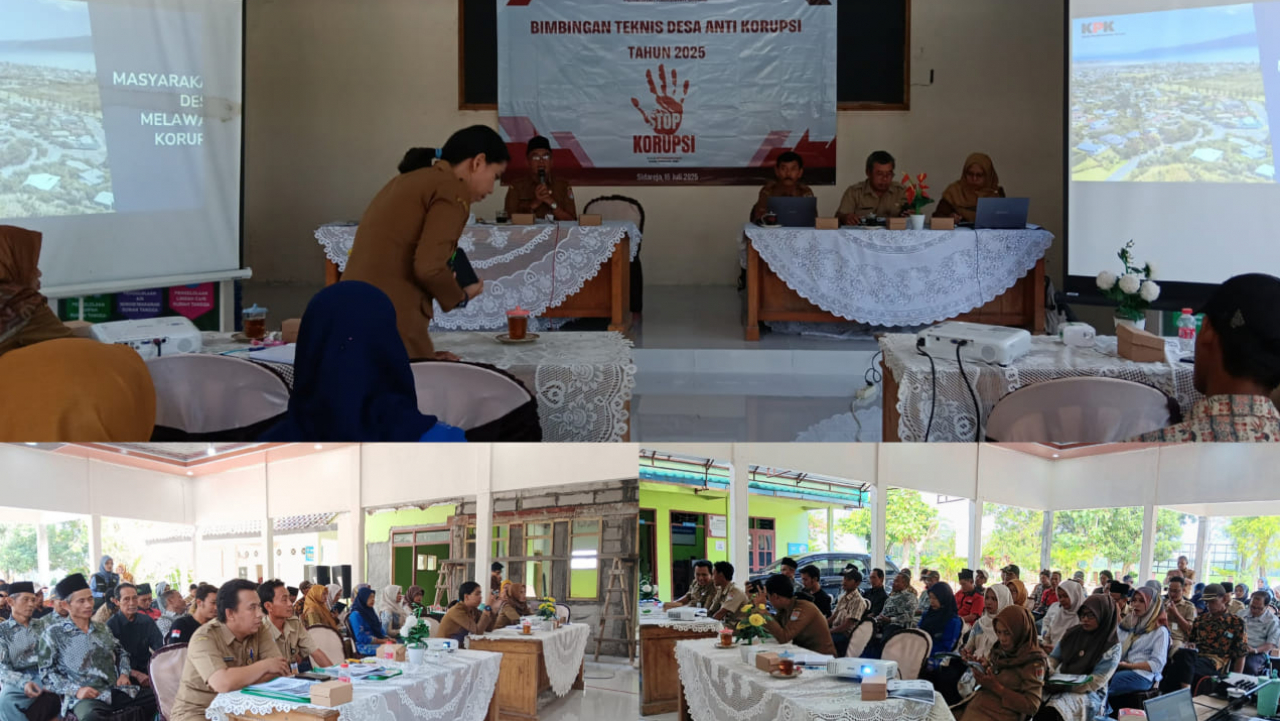 Kegiatan Bimtek Desa Anti Korupsi Suasana Bimtek Desa Anti Korupsi di Balai Desa Margasari